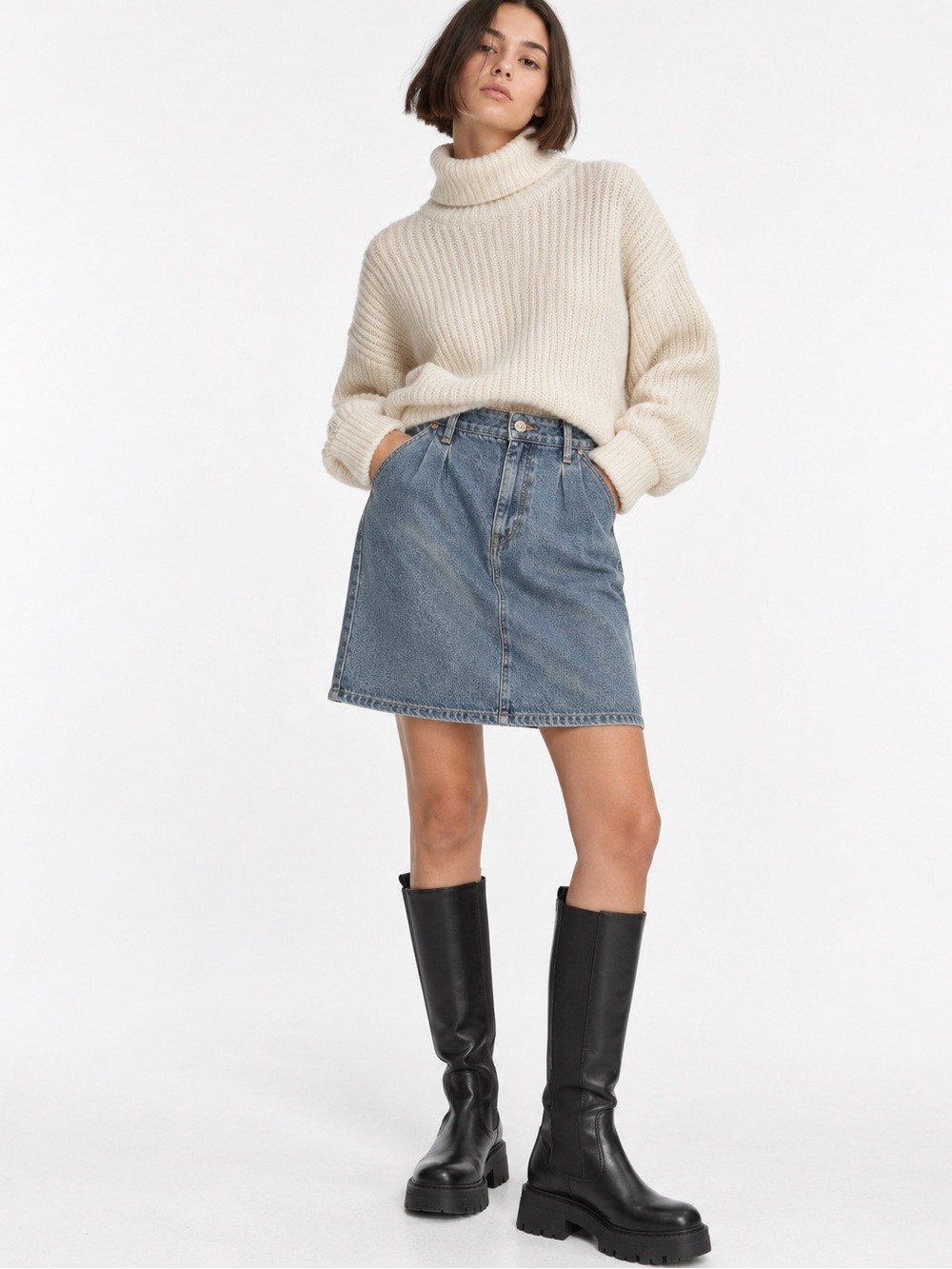 Vintage 80s Calvin Klein CALVIN Denim Skirt